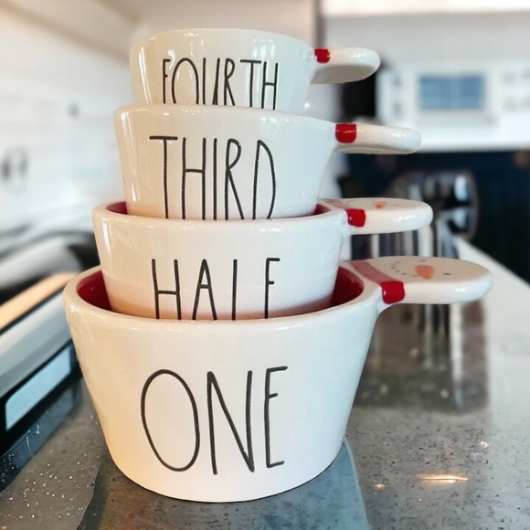 Rae Dunn Christmas measuring cups snowman measuring cups NEW - Picture 1 of 3